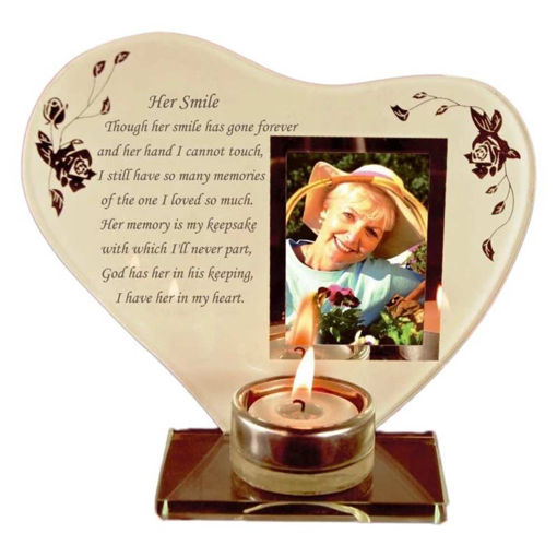 Picture of MEMORIAL CANDLE HOLDER - HER SMILE